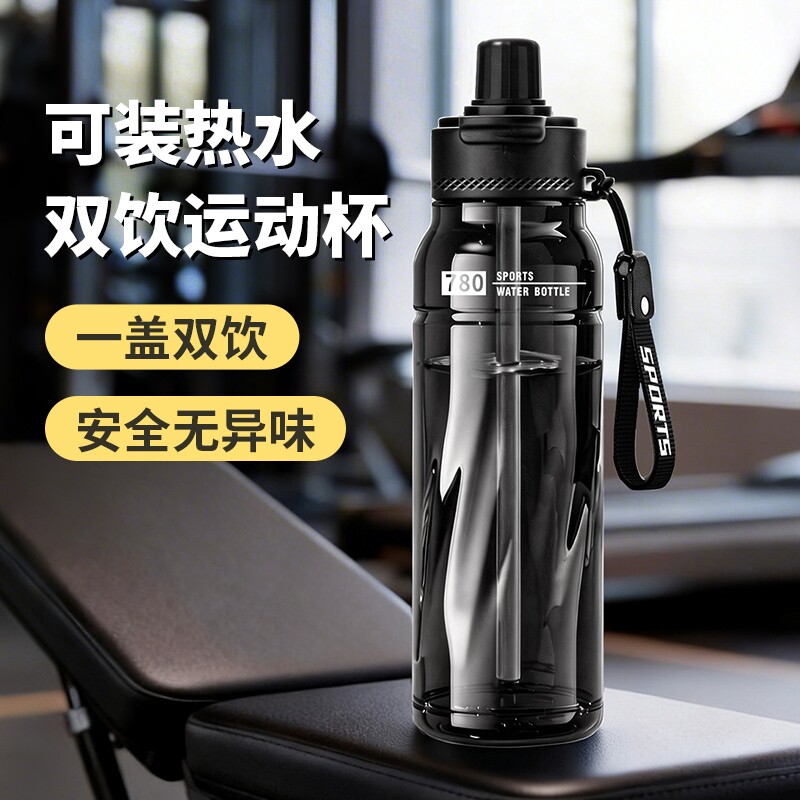 运动水杯高颜值户外骑行男女大容量夏日便携水壶学生防摔塑料杯子