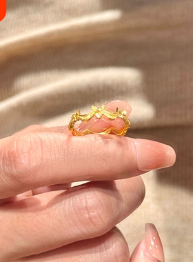 宫廷风蕾丝裙摆蝴蝶戒指