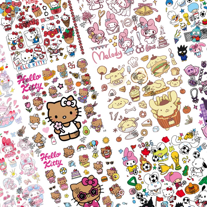 5DHellokitty三丽鸥果冻浮雕贴纸图片