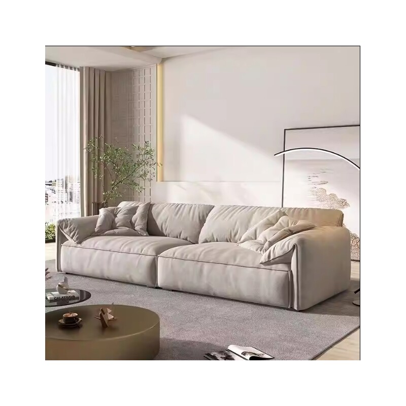 d大象耳朵布艺沙发小户型客厅简约现代轻奢新款奶油风直排沙扶手