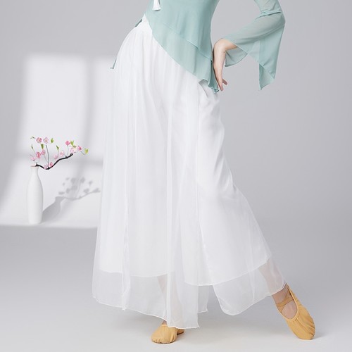 古典舞仙气飘逸双层舞蹈裤子