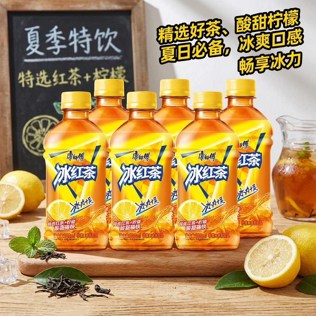康师傅冰红茶绿茶花茶饮料330ml图片