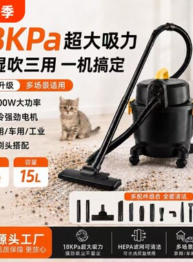 桶式家用吸尘器大吸力大功率工业干湿两用吸尘机淘工厂工厂地毯