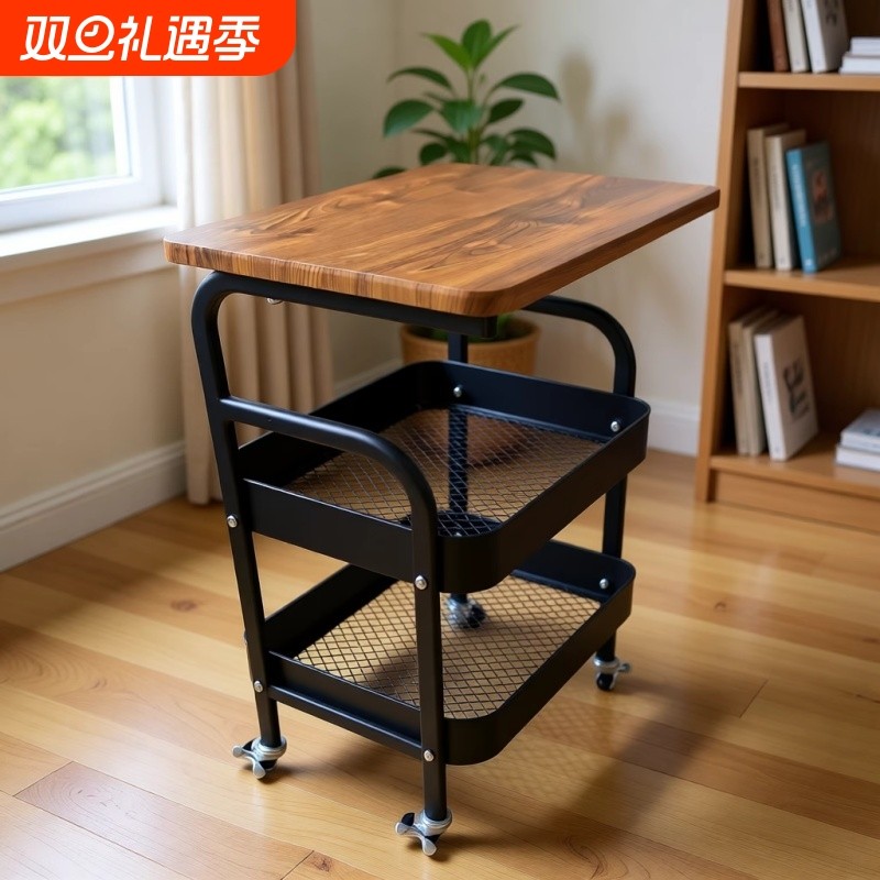 可移动置物架客厅沙发边几卧室床头桌子家用零食小推车多层收纳架