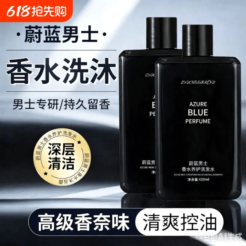 香奈儿男士蔚蓝香水沐浴露淡香女士控油去屑蓬松COCO香氛洗发水膏