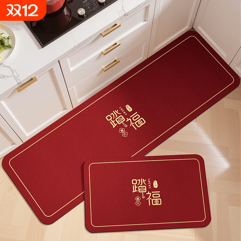 厨房防滑防油硅藻泥长条高端地垫