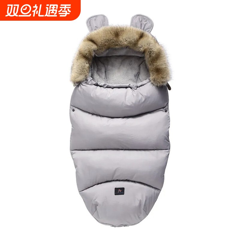 婴儿抱被冬季新生儿加厚加绒包被宝宝睡袋推车保暖抱毯襁褓防踢被