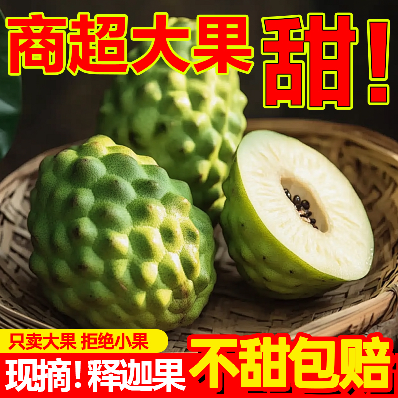 【云南牛奶释迦】新鲜水果正宗凤梨释迦现摘大果香甜精品整箱包邮