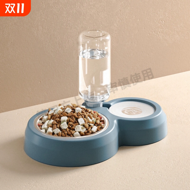 狗碗狗盆猫碗猫盆宠物双碗食盆自动饮水碗防打翻水碗猫咪用品大全