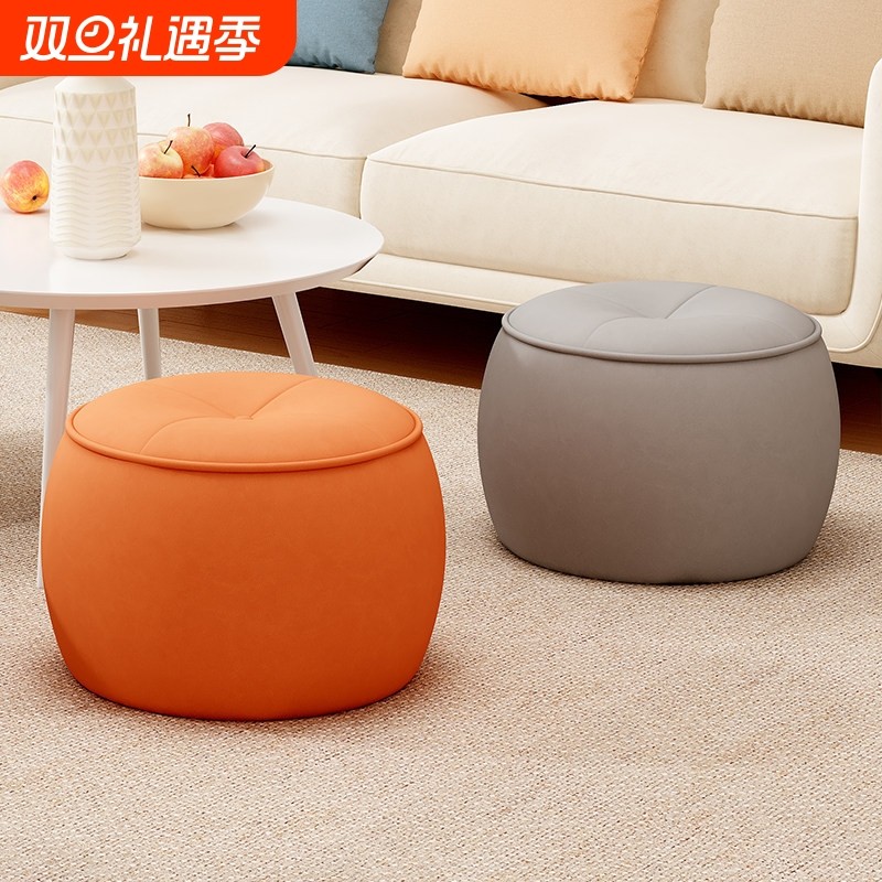 小凳子家用轻奢高级感茶几矮凳客厅皮坐墩软包板凳新款门口换鞋凳
