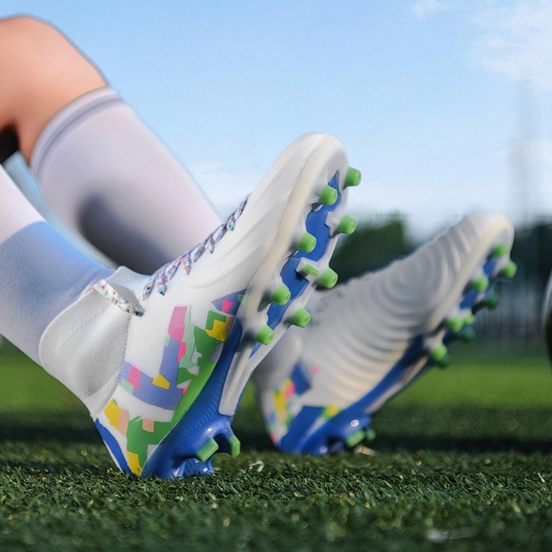 足球鞋无缝热切长钉碎钉防滑足球运动鞋坪男女同款