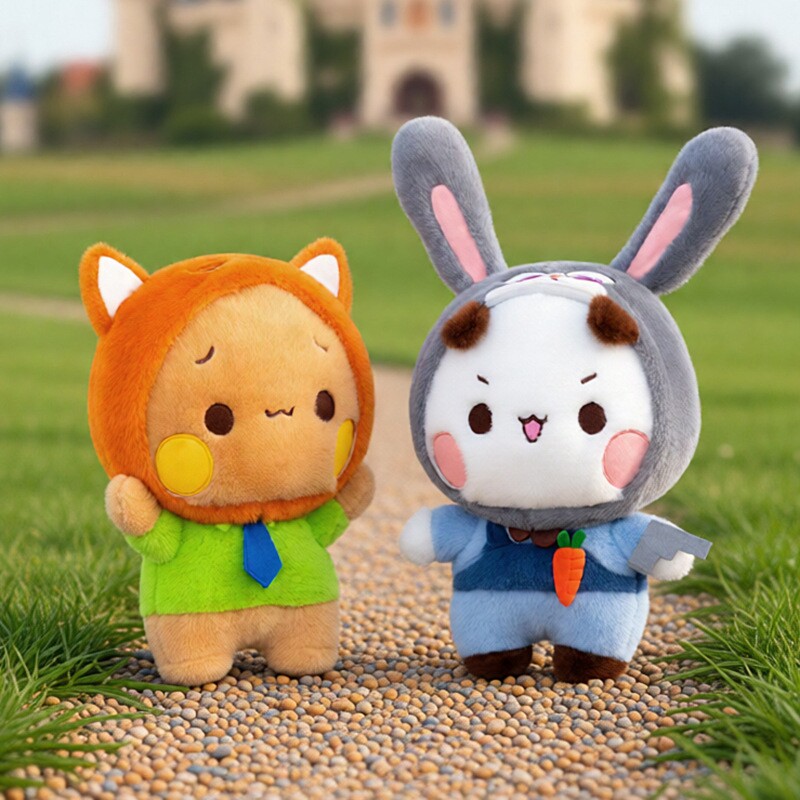 疯狂动作城朱迪尼克变身小一二毛绒公仔狐狸兔子布布玩偶娃娃抱枕