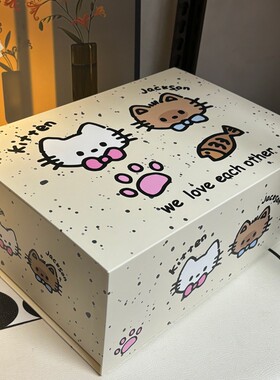 生日礼品盒空盒卡通可爱小猫咪