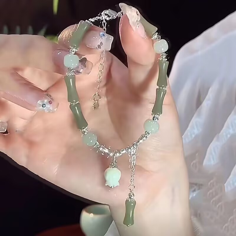 2024国风铃兰花竹节手链女网红小众简约轻奢高颜值闺蜜新中式手串