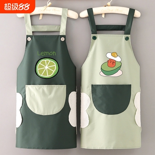2025新款围裙防水防油家用厨房女时尚围腰餐饮专用做饭工作服成人