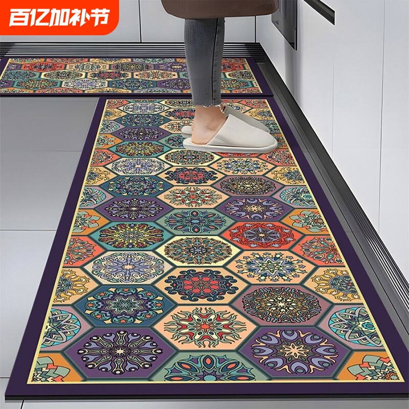 硅藻泥厨房地垫防滑防油吸水垫门口耐脏脚垫防水专用可擦免洗地毯