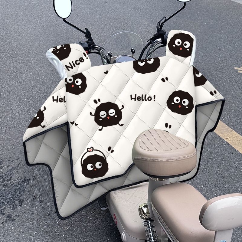 挡风被电动车冬季加绒加厚加大防水罩电瓶摩托车冬款骑行防寒装备