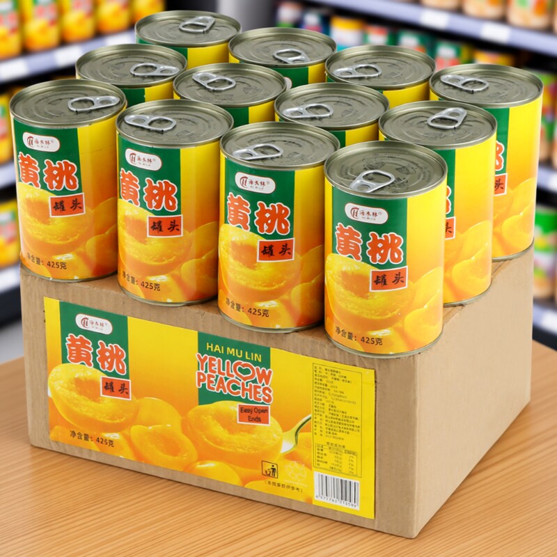 黄桃罐头正品整箱水果罐头12罐装*425克砀山特产烘焙专用新鲜糖