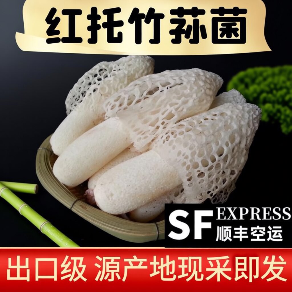 竹荪新鲜菌菇红托竹荪顺丰空运图片