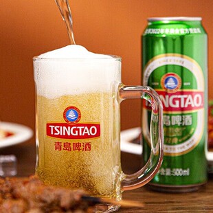 青岛啤酒经典听装500ml*4罐10度原麦汁聚会畅饮装青啤麦香拉环