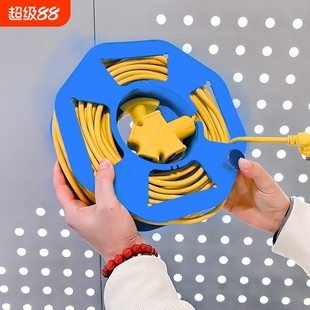 便携式卷线盘电线收纳空盘绕线绳电缆户外出行房车收线线盘收卷器