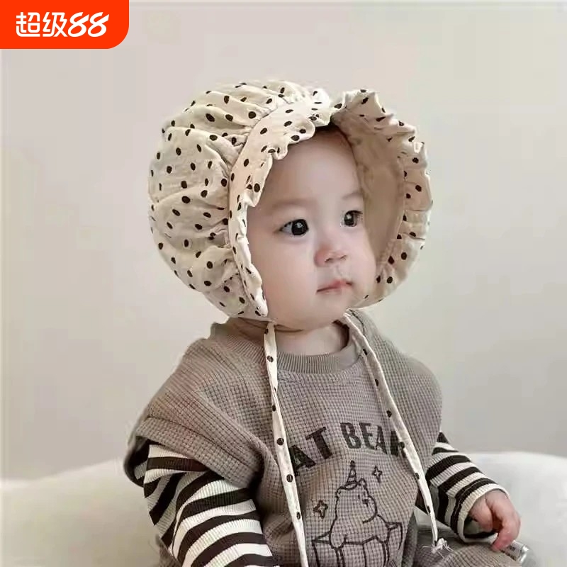 韩版宝宝帽子春秋婴幼儿遮阳防晒宫廷帽小月龄护囟门胎帽渔夫帽潮