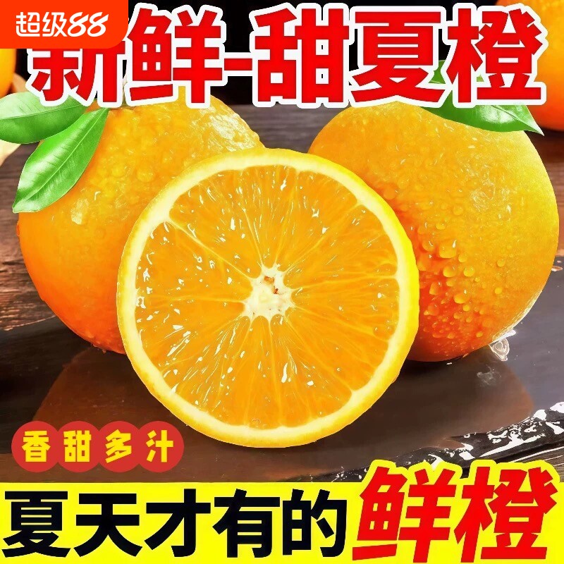 正宗湖北秭归脐橙当季时令水果新鲜甜榨汁专用早橙子夏橙应季包邮图片
