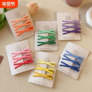 彩色鸭嘴小发夹女网红2026新款碎发一字夹发卡子儿童刘海夹子头饰