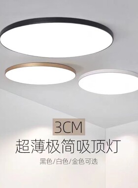 三防吸顶灯卧室广东中山LED圆形客厅防尘灯具灯罩遥控儿童房厨房