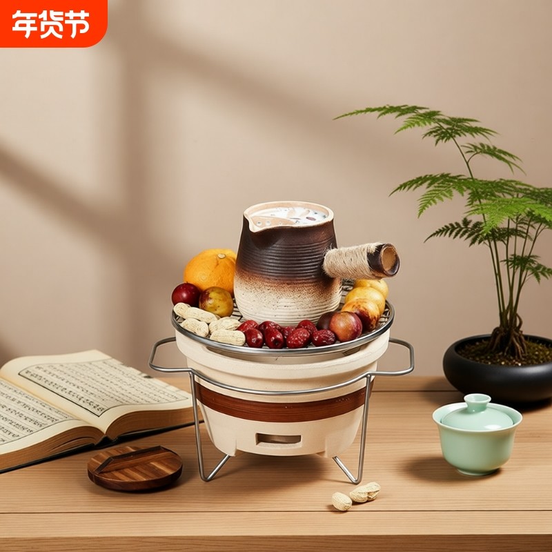 冬天围炉煮茶壶打边炭火炉套装家用户外烤梨罐电陶炉烧水养生泡茶,餐饮具,茶壶,淘宝优惠券,粉丝福利购,淘宝优惠卷