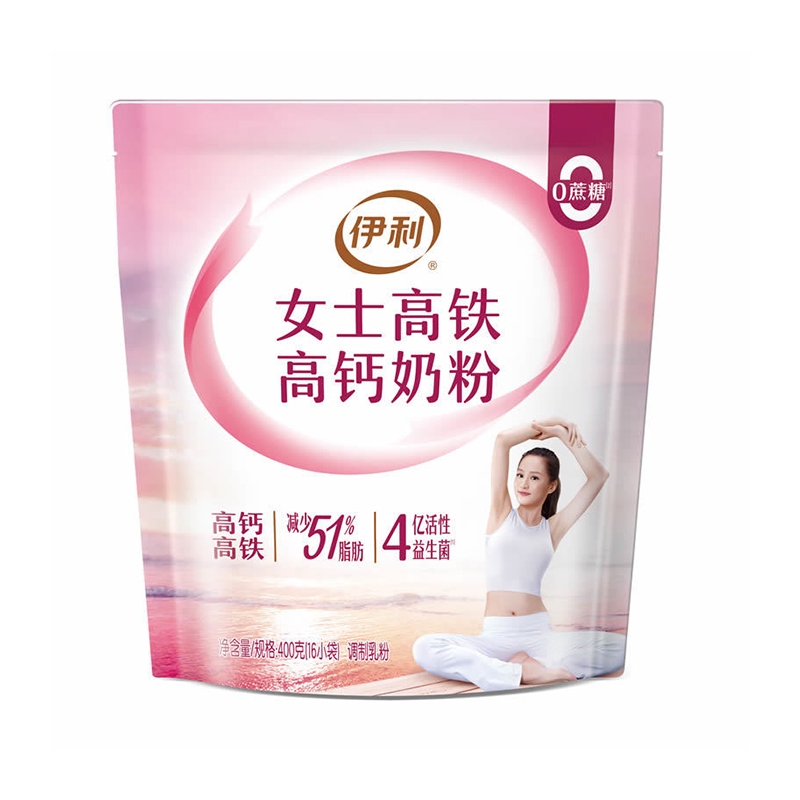 百补/伊利女士高铁高钙奶粉大学生小袋装营养400g成人奶粉11月
