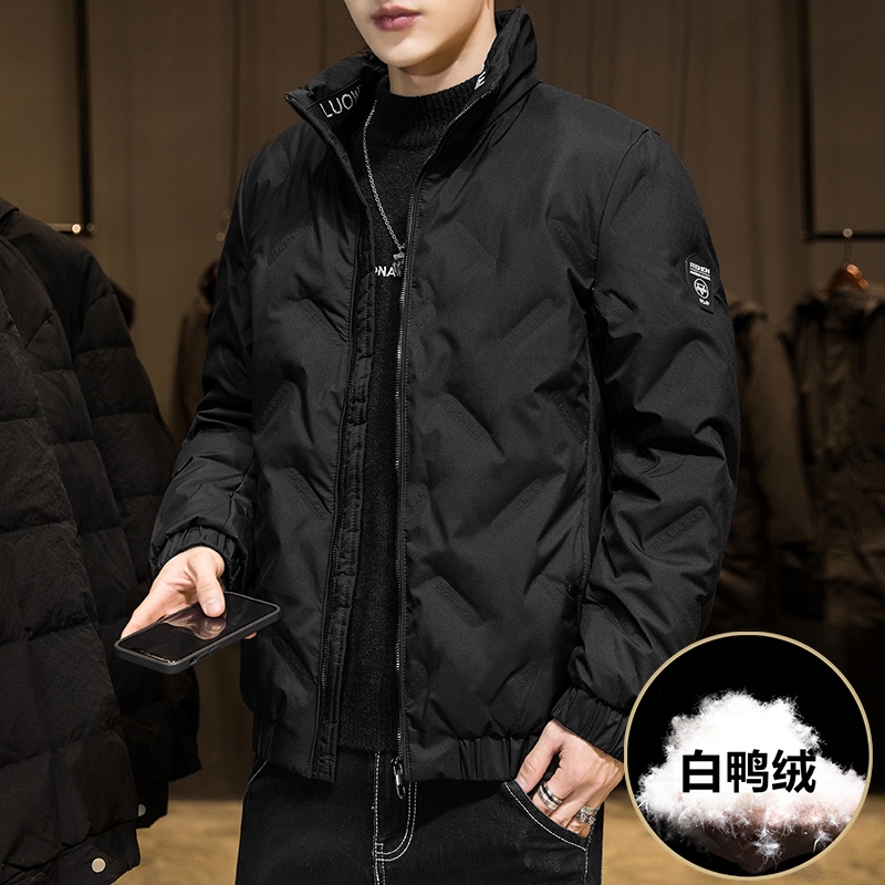 立领羽绒服男秋冬季轻薄款短款2025新款冬装潮牌潮流休闲加厚外套