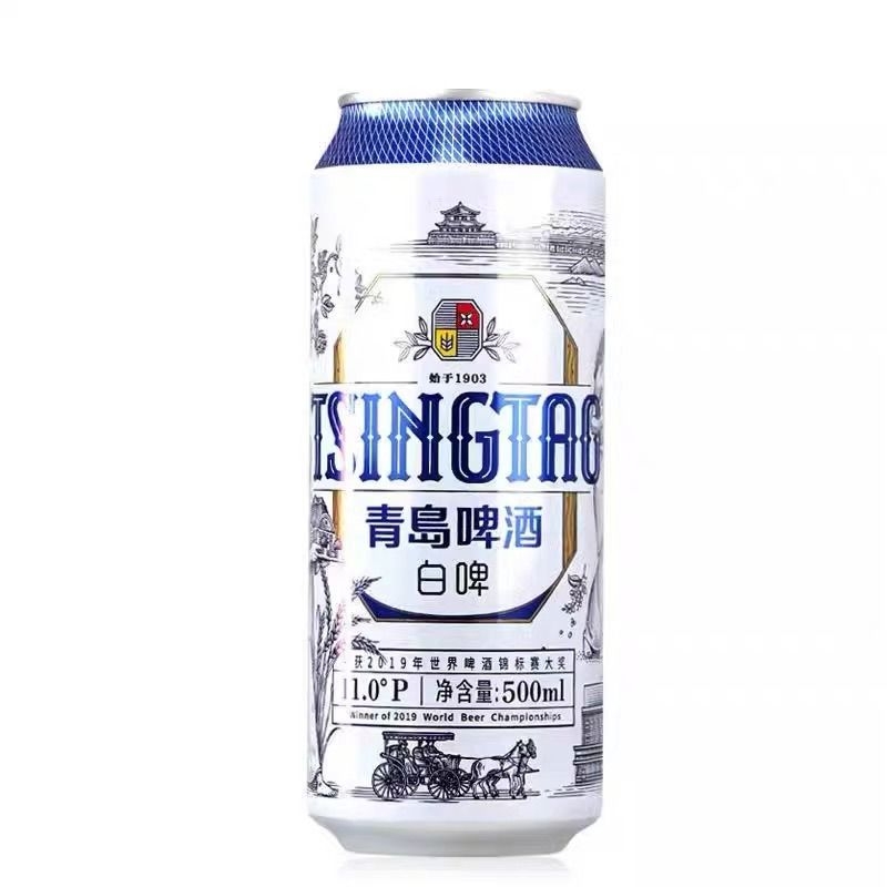 【口感香醇】青岛啤酒全麦小麦白啤500ml*6罐/12罐精酿小麦白啤