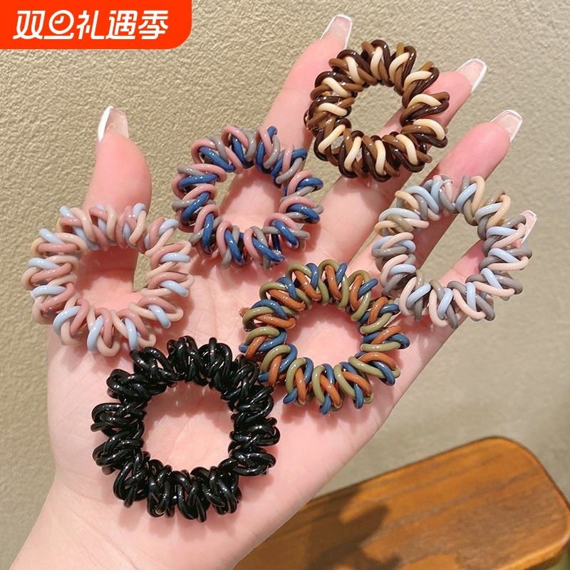2024年电话线发圈女发绳不伤发无痕橡皮筋韩国新款扎头发头绳皮套
