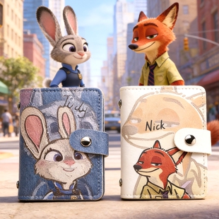 卡包证件收纳包可爱尼克朱迪卡包女轻薄小巧大容量透明便携情侣