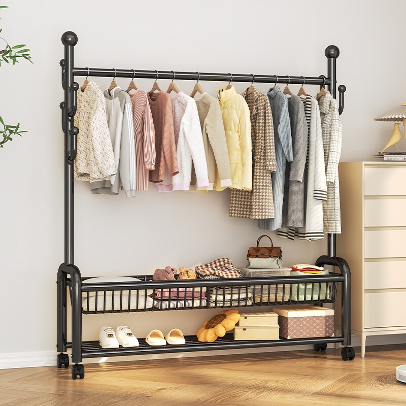 挂衣架落地卧室床尾晚上神器房间家用衣帽架室内晾衣服架子收纳