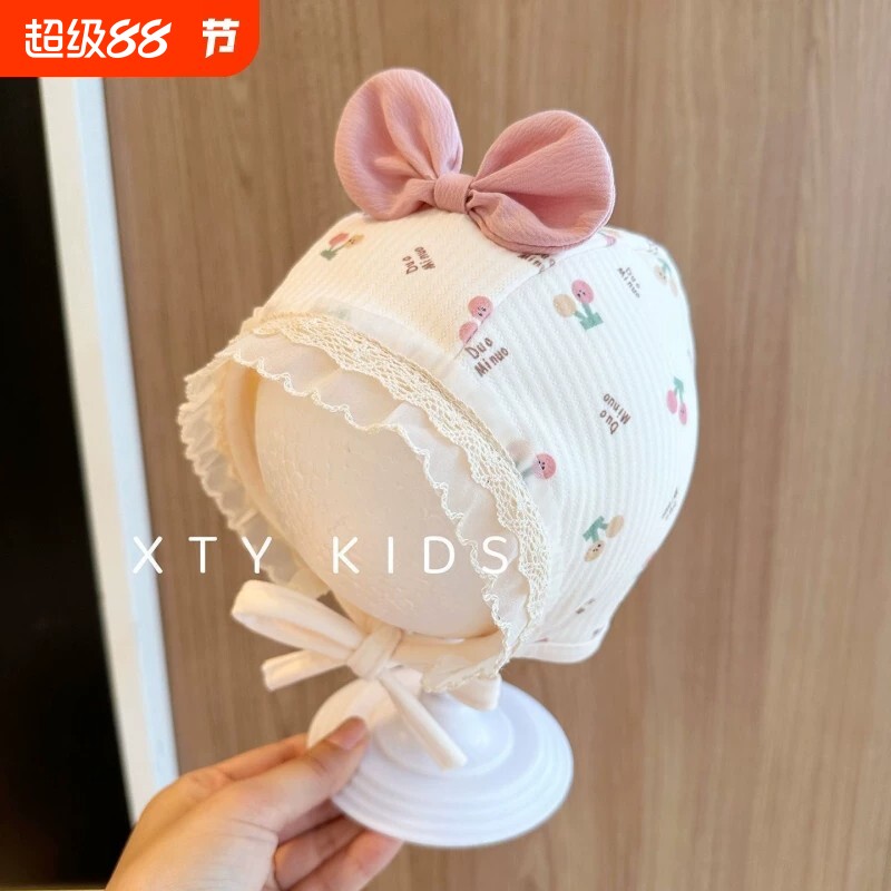 婴儿帽子夏季薄款新生婴幼儿胎帽小月龄护囟门帽宝宝0到3个月透气图片