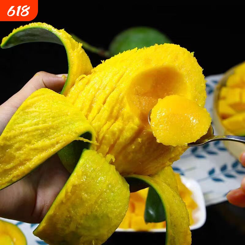 新鲜精品纯甜当季芒果新鲜无丝芒果应季整箱脆甜孕妇水果清香包邮