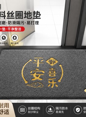 进门入户门地垫大门口丝圈脚垫家用垫子出入平安欢迎光临门垫室外