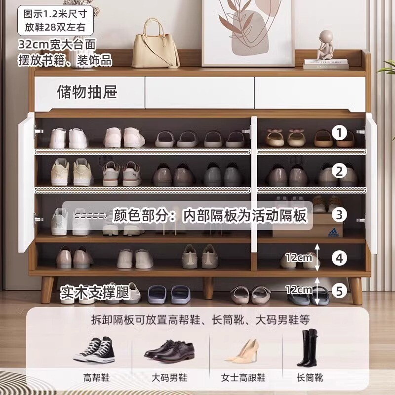 鞋柜家用门口室内玄关柜一体楼道储物柜靠墙新款2026爆款阳台鞋架