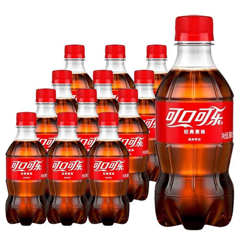 可口可乐300ml*12瓶小瓶迷你汽水碳酸饮料学生快乐水无糖饮品经典