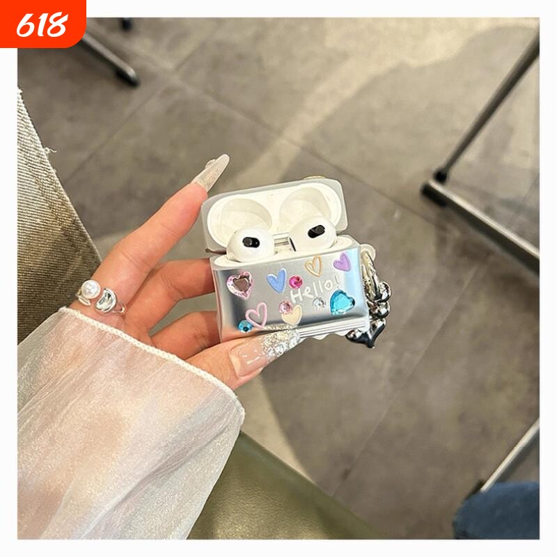ins爱心diy贴纸糖果保护套适用airpods4代硅胶软苹果耳机壳pro2/3