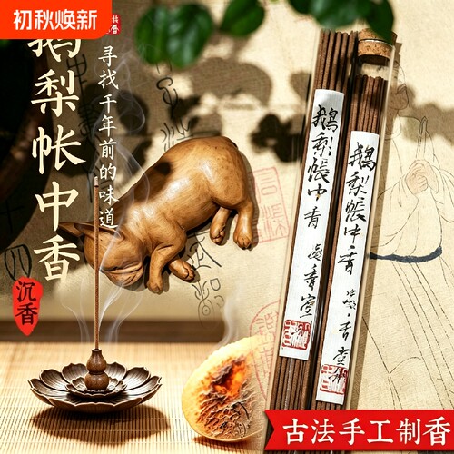 鹅梨帐中香线香香薰熏香插檀香沉香卧室内持久家用焚香炉中式伴睡