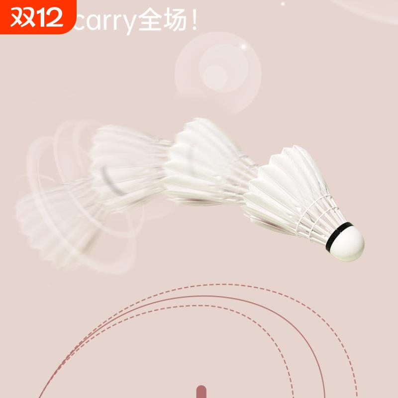 羽毛球多只装不易打烂羽毛室内室外比赛防风训练娱乐用球3只一桶