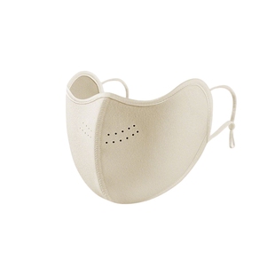 2025年高颜值保暖防风加绒口罩米色1个