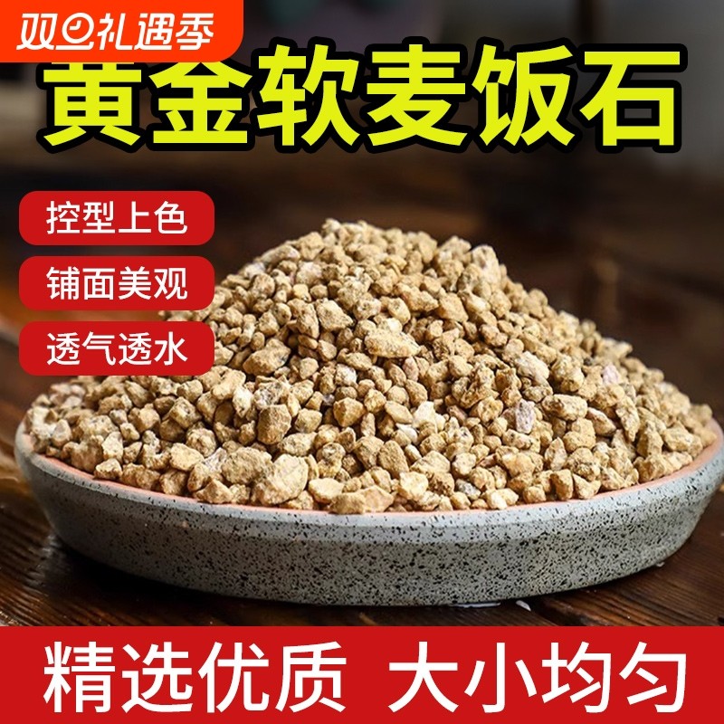 黄金软麦饭石颗粒多肉专用颗粒土泥炭土壤养花通用铺面石植物疏松