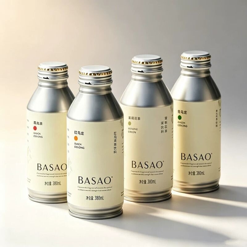 basao佰朔茶红青黑乌龙茉莉花茶无糖0糖0脂0卡饮料380ml*12罐整箱