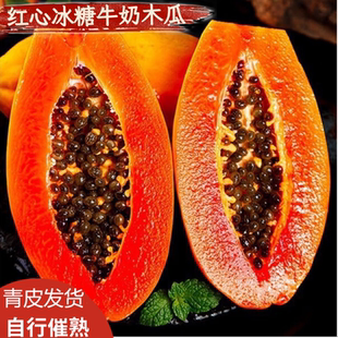 红心冰糖牛奶木瓜 5斤单果450g+ 当季水果青皮香甜软糯