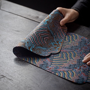 茶席双面茶具吸水中式茶巾防水茶桌干泡茶垫桌垫垫子布艺杯垫茶台