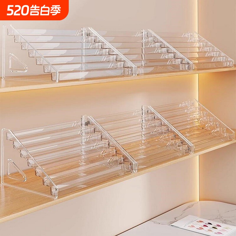 多层甲油胶展示架亚克力透明收纳盒美甲指甲油收纳柜工具置物架子